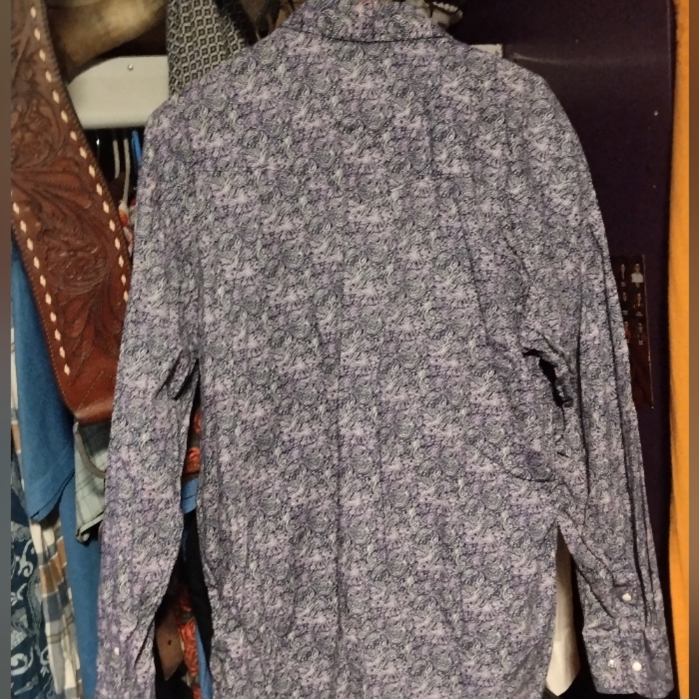 Pearl snap Paisley print panhandle roughstock shirt